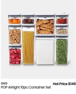 Myer OXO POP Airtight 10pc Container Set offer