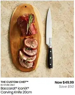 Myer The custom chef baccarat iconix carving knife offer