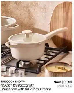 Myer Nooktm by baccarat saucepan with lid 20cm, cream offer