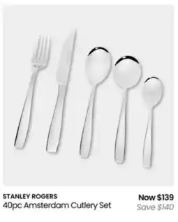 Myer Stanley rogers 40pc amsterdam cutlery set offer