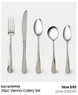 Myer Salt&pepper 30pc vienna cutlery set offer