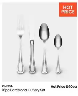 Myer ONEIDA 16pc Barcelona Cutlery Set offer