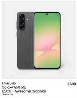Myer SAMSUNG Galaxy A56 5G, 128GB - Awesome Graphite offer