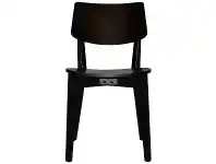 LivingStyles Phoenix Commercial Grade Oak Timber Dining Chair, Timber Seat, Black offer