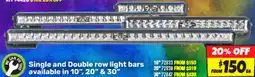 Autobarn Single and Double row light bars offer
