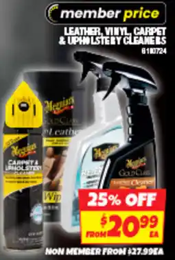Autobarn Leather, vinyl, carpet & upholstery cleaners offer