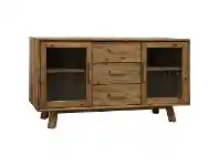 Mandalay Recycled Pine Timber 2 Door 3 Drawer Buffet Table, 162cm