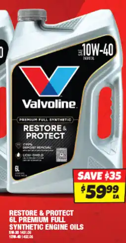 Autobarn Restore & protect premium full synthetic engine oils offer