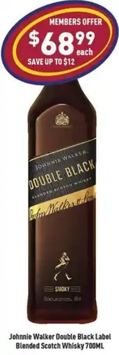 Liquor Legends Johnnie Walker Double Black Label Blended Scotch Whisky offer