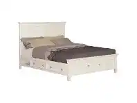 LivingStyles Osyka Poplar Timber Bed with Side & End Drawers, Queen offer