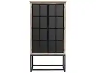 LivingStyles Brooksby Steel Door Mahogany Timer Display Cabinet offer
