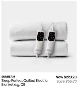 Myer Sleep Perfect Quilted Electric Blanket offer
