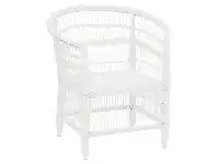 LivingStyles La Palma Wicker Armchair, White offer