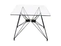 LivingStyles Nova Tempered Glass & Steel Square End Table offer