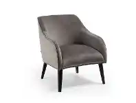 LivingStyles Lura Velvet Fabric Lounge Armchair, Grey offer