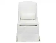 LivingStyles Serene Fabric Slipcovered Dining Chair on Casters, Pearl offer