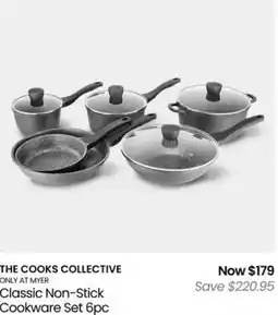 Myer The cooks collective classic non-stick cookware set 6pc offer