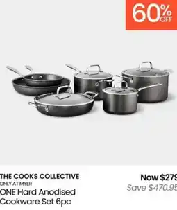 Myer The cooks collective one hard anodised cookware set 6pc offer