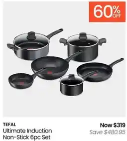 Myer TEFAL Ultimate Induction Non-Stick 6pc Set offer