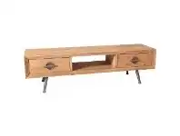 LivingStyles Boxx Commercial Grade Pine Timber 2 Drawer Lowline TV Unit, 140cm offer