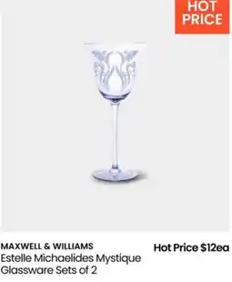 Myer Maxwell & williams estelle michaelides mystique glassware sets of 2 offer