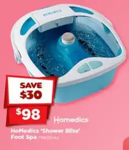 Joyce Mayne HoMedics 'Shower Bliss Foot Spa offer