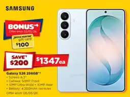 Joyce Mayne Galaxy S26 256GB offer