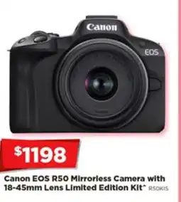 Joyce Mayne Canon EOS R50 Mirrorless Camera with 18-45mm Lens Limited Edition Kit offer