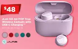 Joyce Mayne Jlab go air pop true wireless earbuds with usb-c charging offer