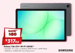 Joyce Mayne Galaxy tab a11+ wi-fi 128gb offer