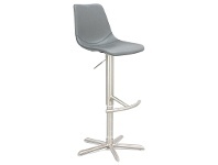 LivingStyles Coval PU Leather Gas Lift Bar Stool, Grey offer