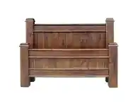 LivingStyles Spring New Zealand Pine Timber Panel Bed, King offer