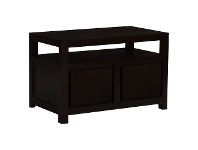 LivingStyles Amsterdam Mahogany Timber 2 Door TV Unit, 97cm, Chocolate offer