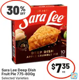 IGA Sara Lee Deep Dish Fruit Pie offer