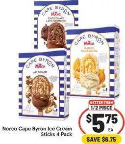 IGA Norco Cape Byron Ice Cream Sticks offer
