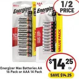 IGA Energizer Max Batteries offer