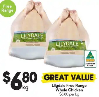 Drakes Lilydale Free Range Whole Chicken offer