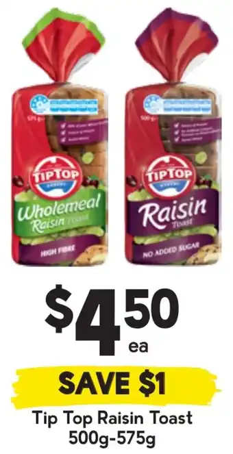Drakes Tip Top Raisin Toast offer