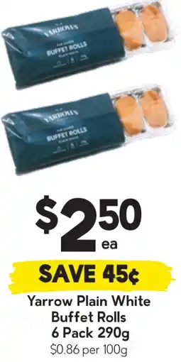 Drakes Yarrow Plain White Buffet Rolls offer