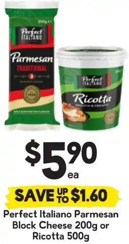 Drakes Perfect Italiano Parmesan Block Cheese or Ricotta offer