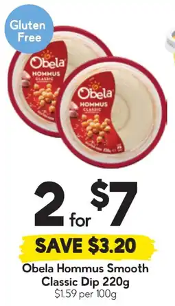 Drakes Obela Hommus Smooth Classic Dip offer