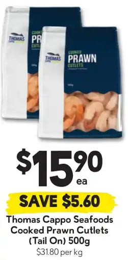 Drakes Thomas Cappo Seafoods Cooked Prawn Cutlets offer