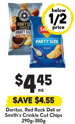 Drakes Doritos, Red Rock Deli or Smith's Crinkle Cut Chips offer