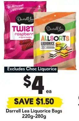 Drakes Darrell Lea Liquorice Bags offer
