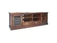LivingStyles Cottage New Zealand Pine Timber 2 Door 2 Drawer TV Unit, 200cm offer