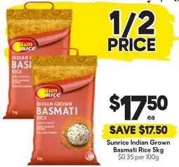 Drakes Sunrice Indian Grown Basmati Rice offer