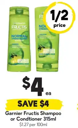 Drakes Garnier Fructis Shampoo or Condtioner offer