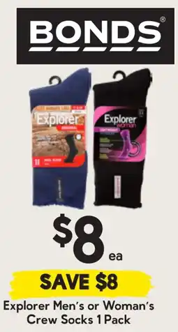 Drakes Explorer Men's or Woman's Crew Socks offer