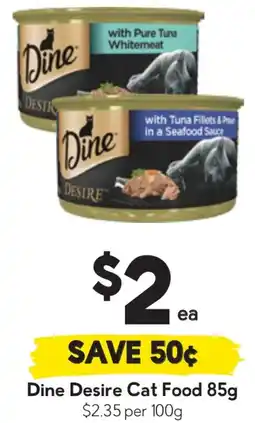 Drakes Dine Desire Cat Food offer