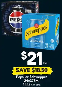 Drakes Pepsi or Schweppes offer